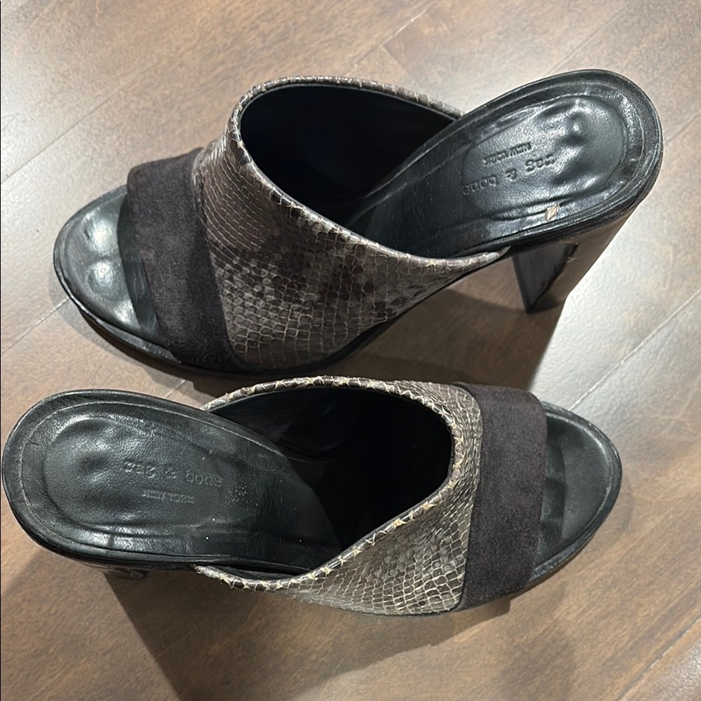 Chic Black and Brown Women's Heels